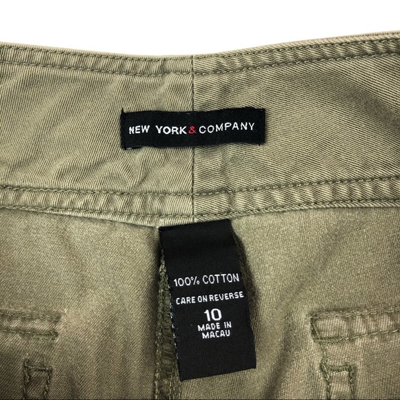New York & Company Green Cargo Pants Size 10 - Picture 4 of 5